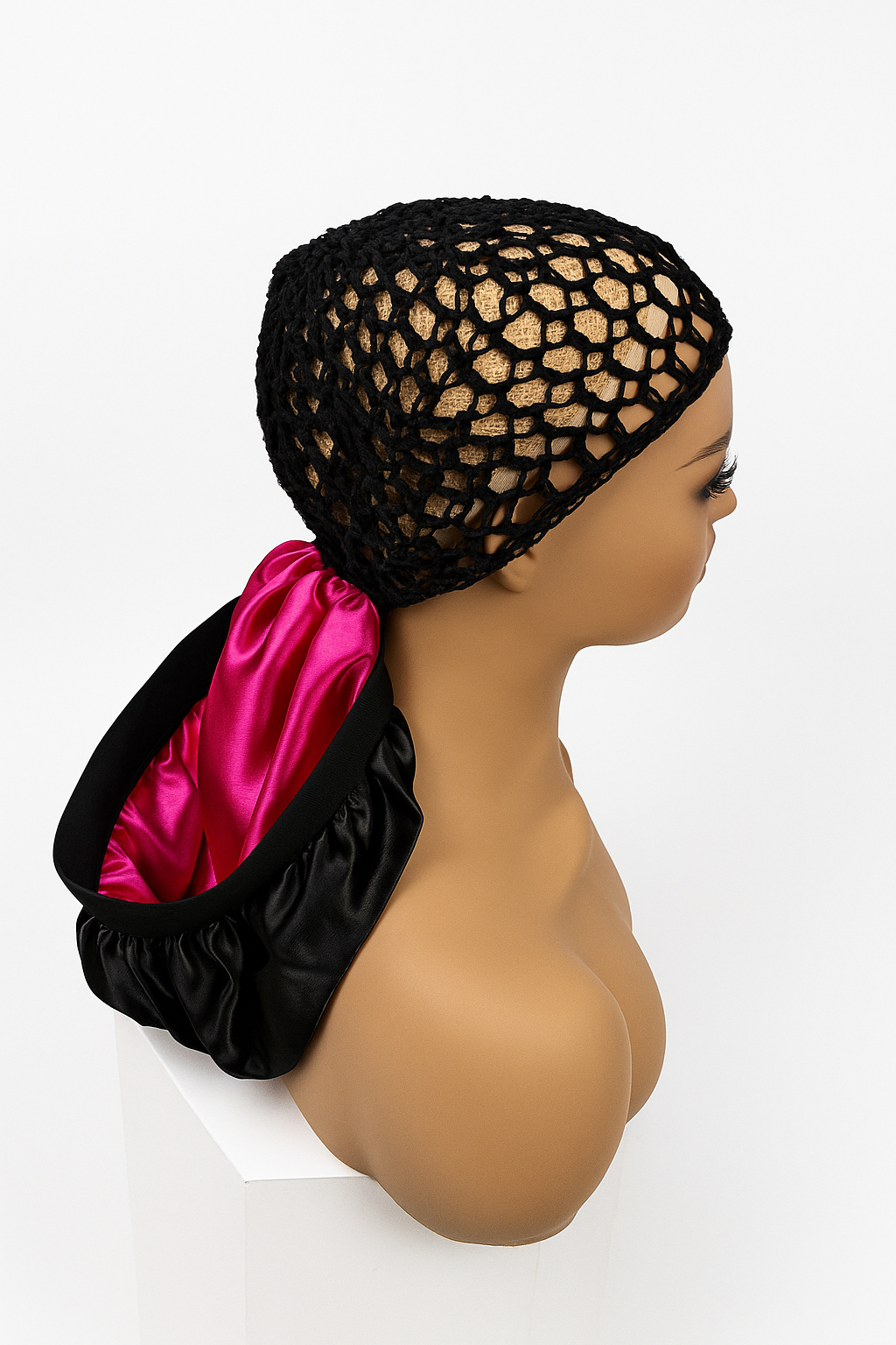 Adjustable Reversible Tubi Bonnet No Slip Hair Wrap Cap for All Hair Types 2-in-1 Wrap & Bonnet Design