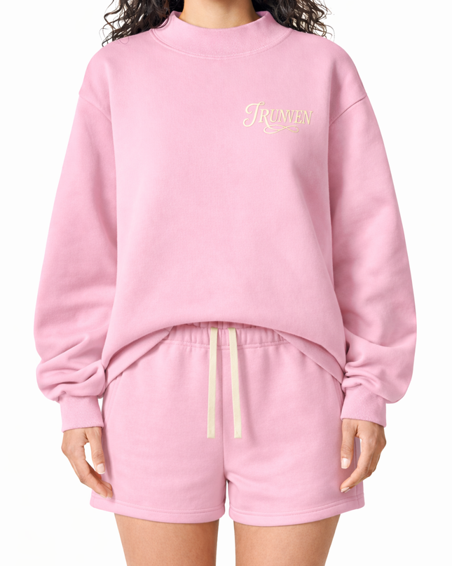 Essential Fleece Mock-Neck Crew Sweatshirt