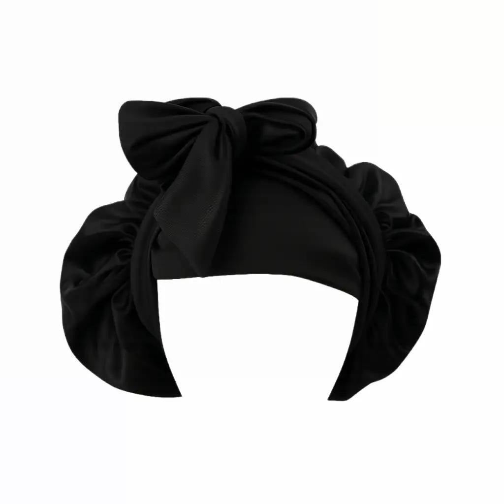 2-in-1 Tie Band Bonnet with Tubi Net – Adjustable Satin Hair Wrap for Nighttime Protection