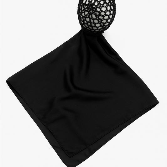 2-in-1 Satin Scarf with Built-In Tubi Net Adjustable Hair Wrap for Style Protection Fashion Accessory with Floral Design