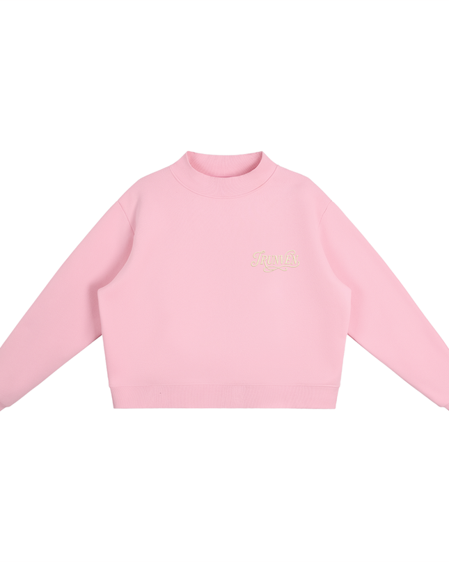 Essential Fleece Mock-Neck Crew Sweatshirt