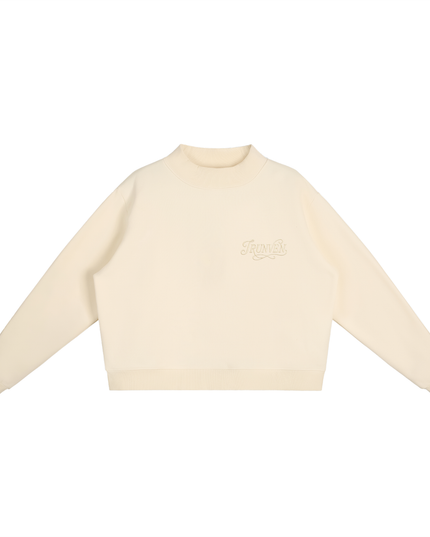 Essential Fleece Mock-Neck Crew Sweatshirt