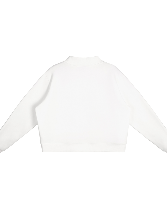 Essential Fleece Mock-Neck Crew Sweatshirt