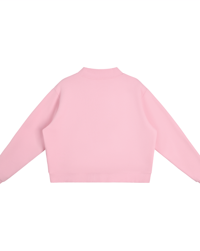Essential Fleece Mock-Neck Crew Sweatshirt