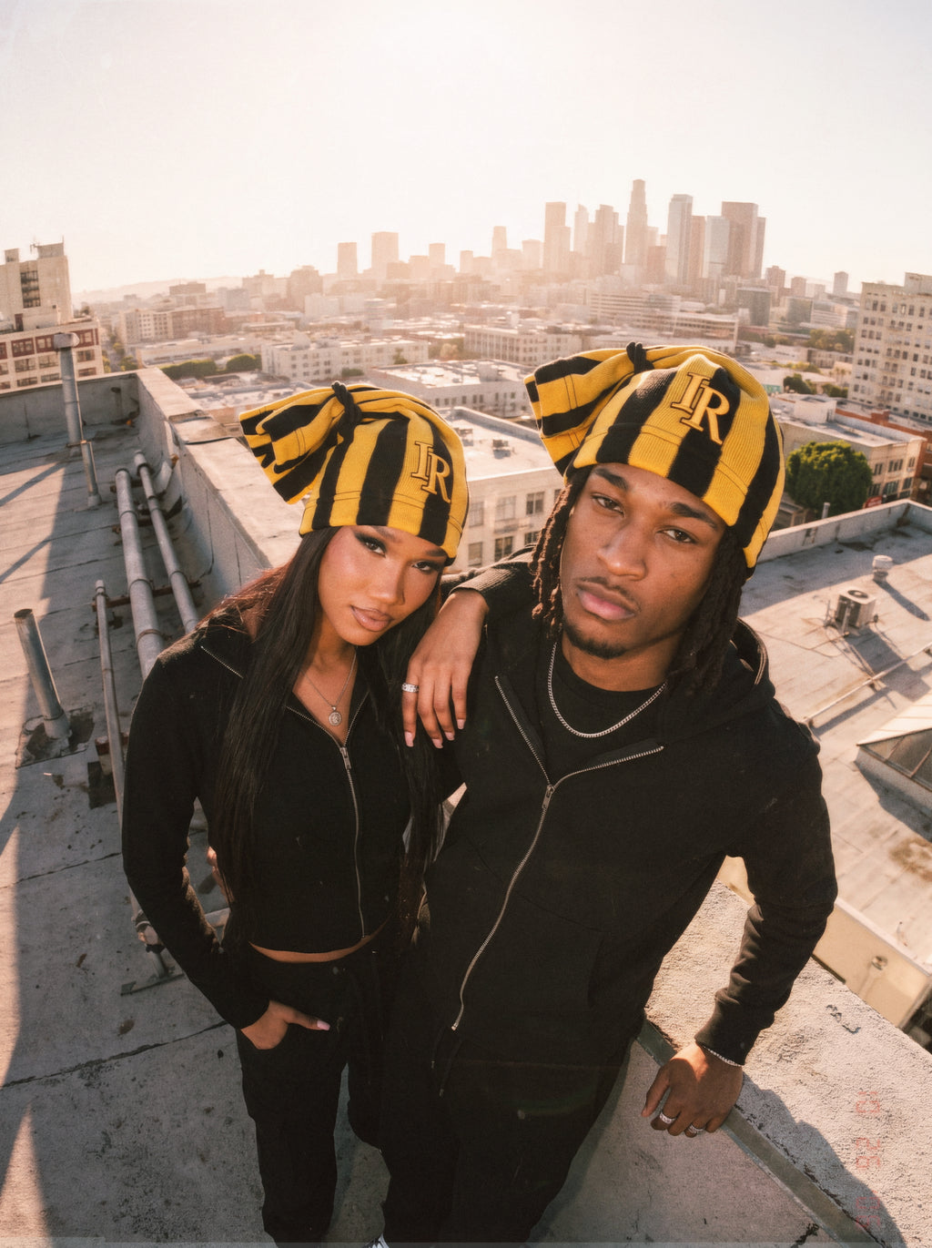 Satin Lined Tie Beanie Hat