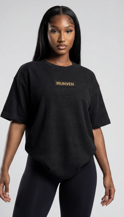 Waffle Knit Oversized Tee