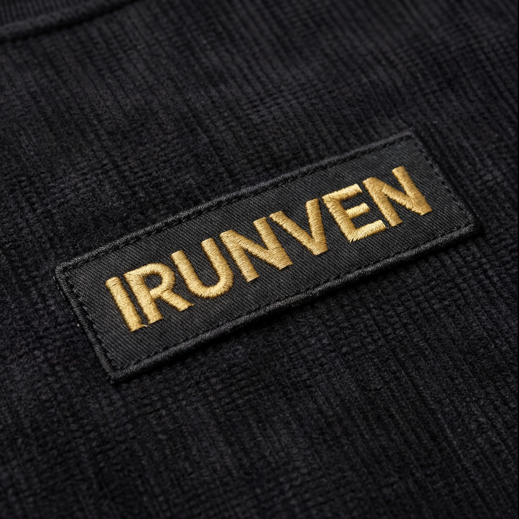 IRUNVEN oversized gym tee waffle knit – breathable cotton pump cover for workouts