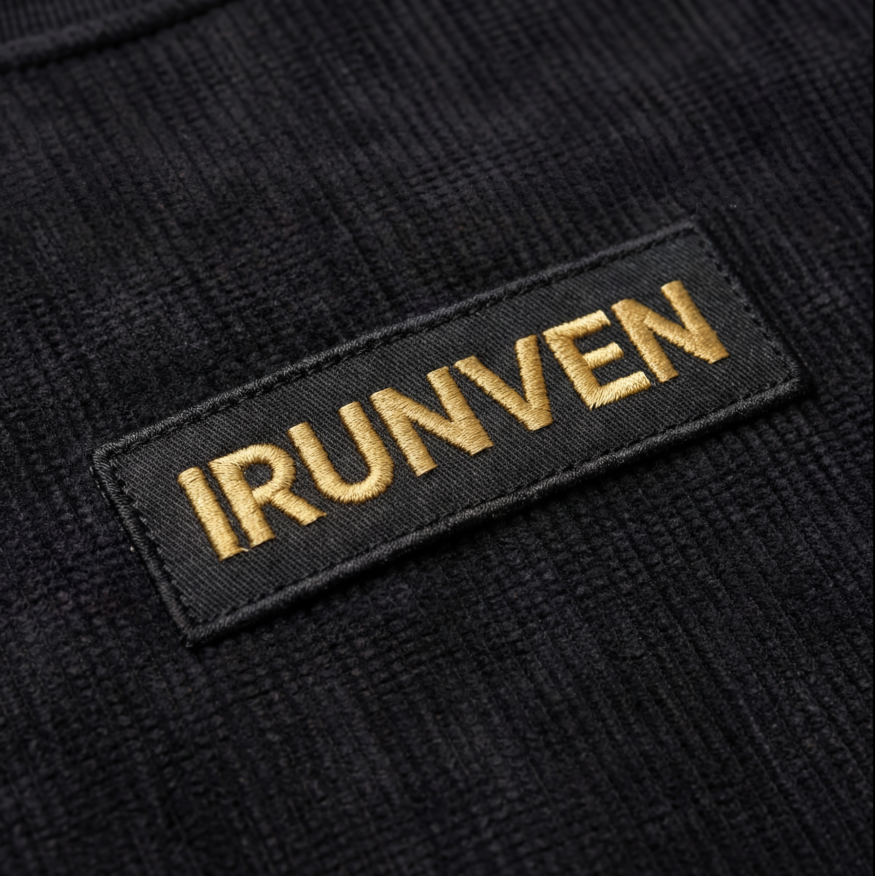 IRUNVEN oversized gym tee waffle knit – breathable cotton pump cover for workouts