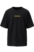 IRUNVEN waffle knit pump cover – oversized cotton gym tee for lifters and athletes