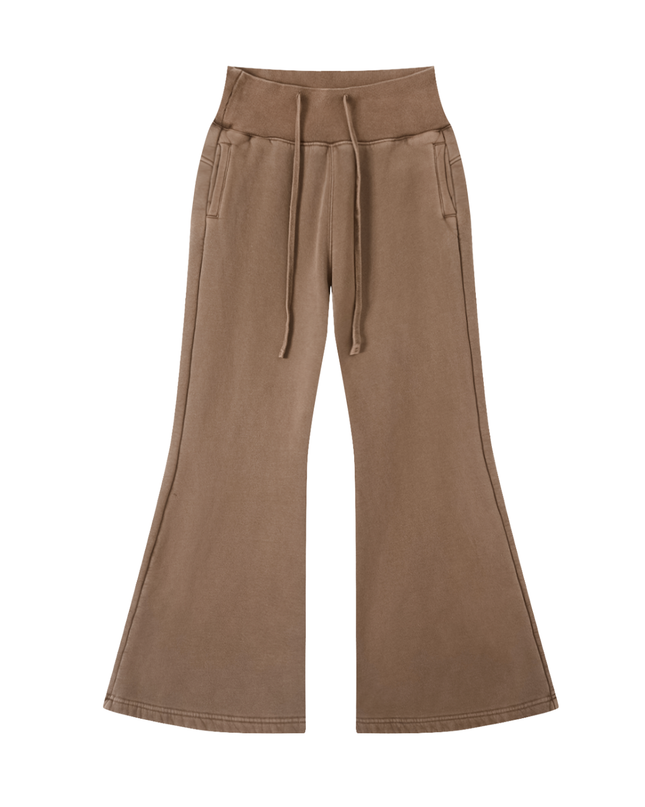 Vintage Washed Flared Fleece Pants