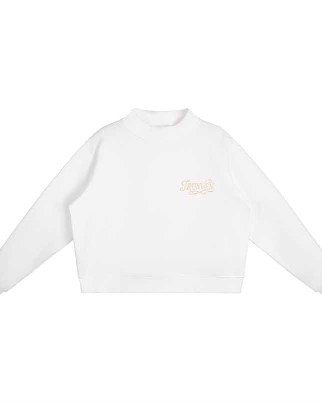 Essential Fleece Mock-Neck Crew Sweatshirt