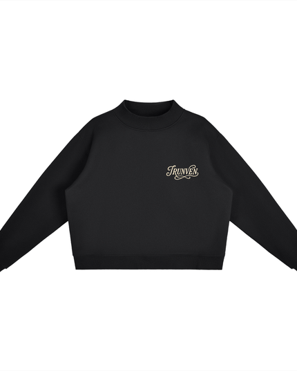 Essential Fleece Mock-Neck Crew Sweatshirt