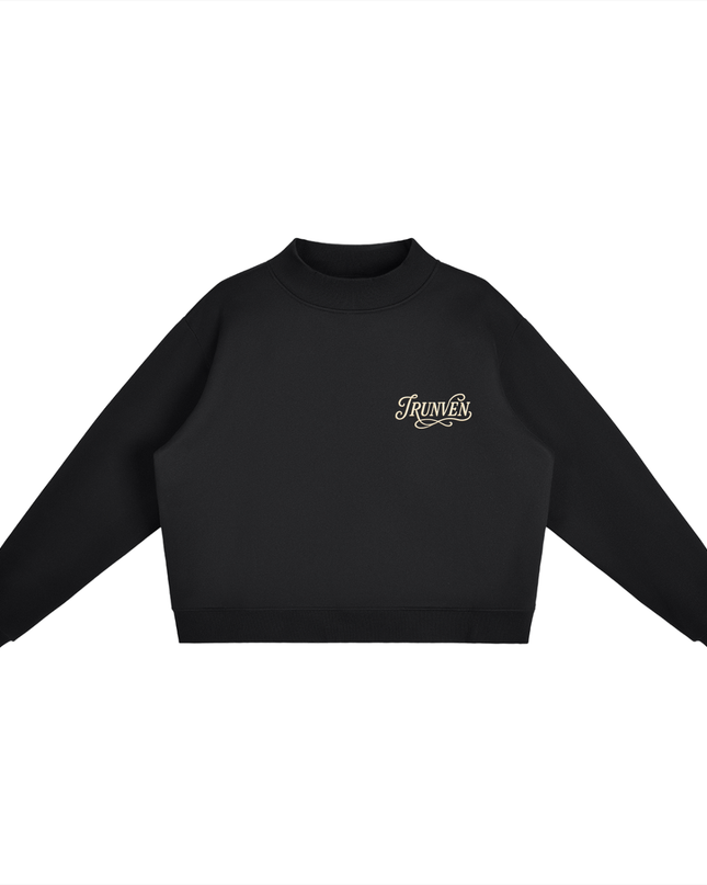 Essential Fleece Mock-Neck Crew Sweatshirt