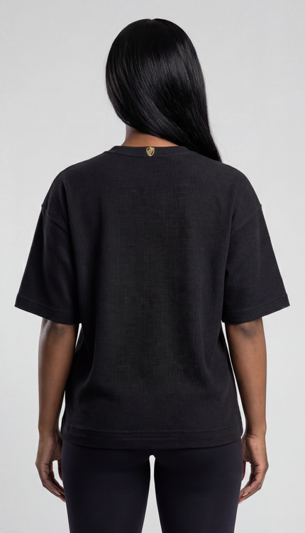 Waffle Knit Oversized Tee