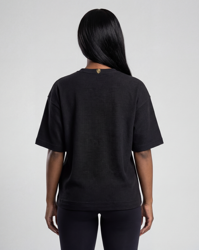 Waffle Knit Oversized Tee
