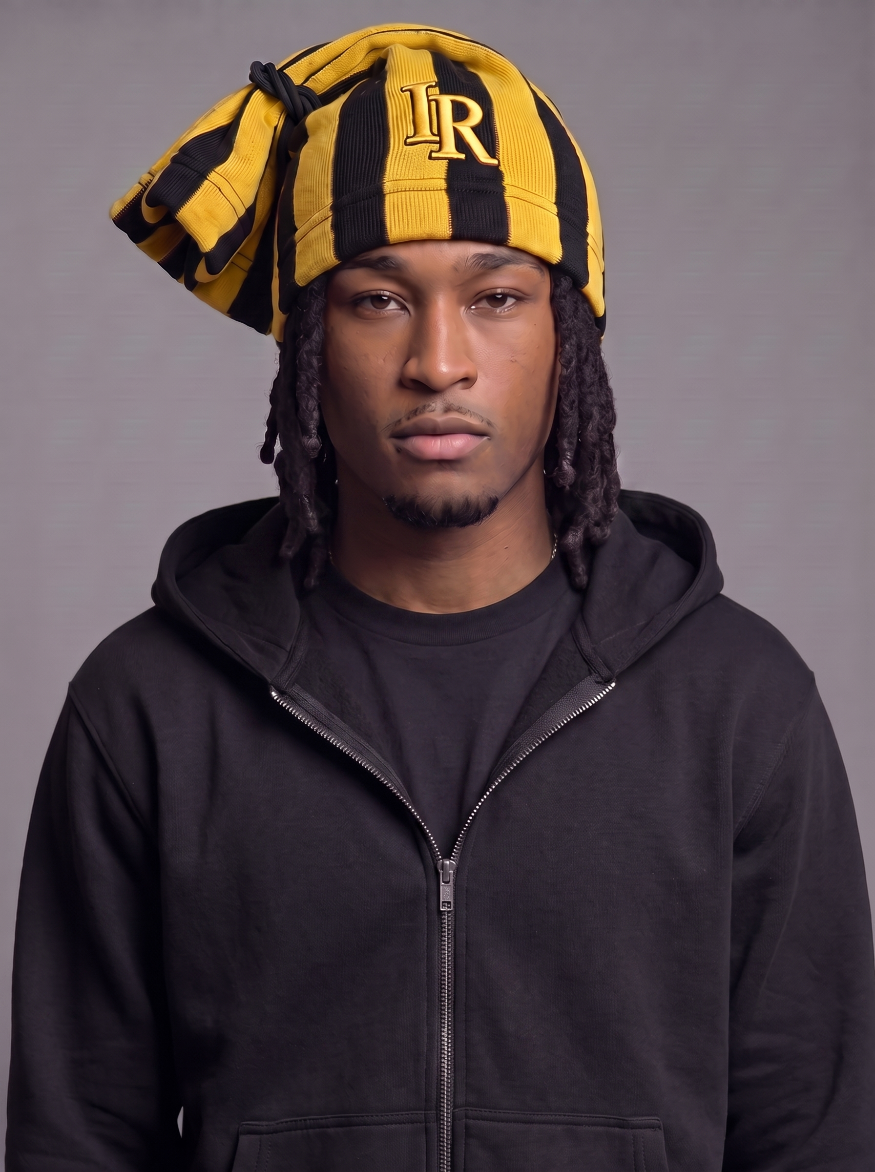 Satin Lined Tie Beanie Hat