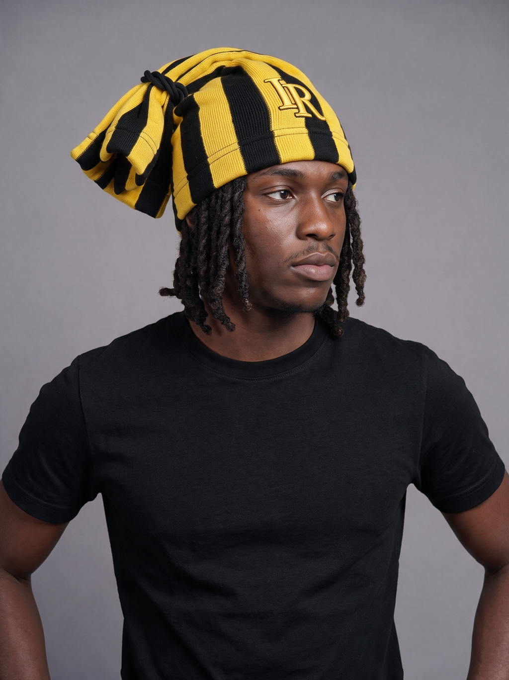 Satin Lined Tie Beanie Hat