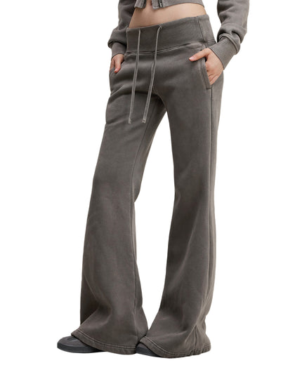 Vintage Washed Flared Fleece Pants